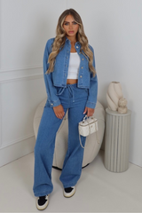 Rhea light denim drawstring jeans