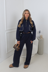 MELODIE NAVY PIPING TRACKSUIT