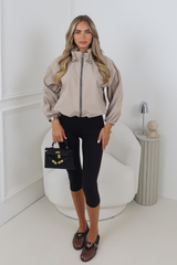 NEVE STONE HIGH NECK ZIP UP WINDBREAKER