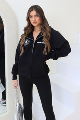 Studio leisure black premium zip hoodie