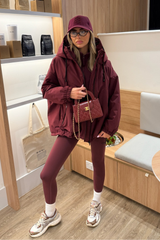 GLAMIFY BURGUNDY EMBROIDERED CAP