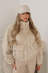 GLAMIFY CREAM EMBROIDERED CAP