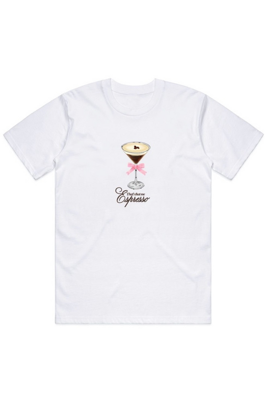 Mini espresso white printed t-shirt