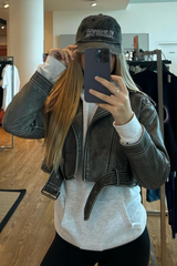 Mini Bambi Faux leather jacket