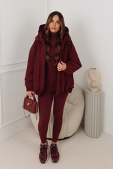 HALLEY DARK CHERRY HOODED JACKET