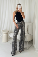 Kendal leopard diamante jeans