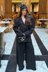 MAVIS BLACK BLAZER AND TROUSER CO ORD TWO PIECE SET
