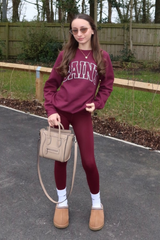 Mini Saint burgundy printed sweater