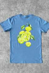 Lemons Printed blue T-shirt