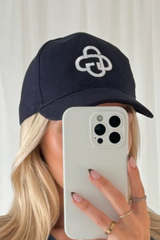 G Monogram navy embroidered cap