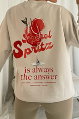 Aperol Spritz bone printed sweater