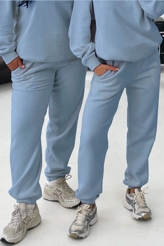 Glamify CURVE premium essential relaxed baby blue jogger