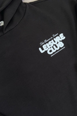 Leisure club black printed hoodie and legging set