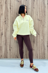 MONACO FRENCH RIVIERA BABY BUTTER YELLOW PRINTED 3/4 ZIP