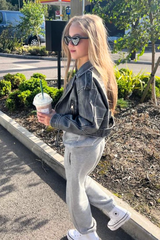 Mini Bambi Faux leather jacket