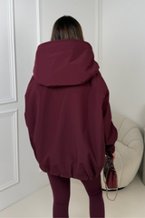 HALLEY DARK CHERRY HOODED JACKET