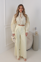 JORDAN LEMON STRAIGHT LEG TROUSERS