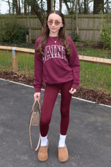 Mini Saint burgundy printed sweater