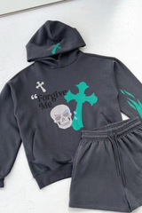 forgive me steel grey premium hoodie