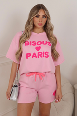 Bisous Paris t-shirt & shorts co ord