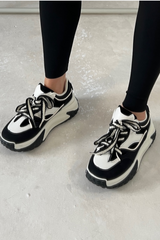Alex black and white trainers