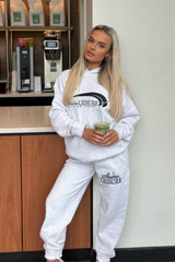 Studio Leisure cursive marl grey embroidered relaxed jogger