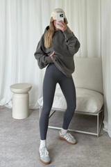 Kendra faded grey heavyweight hoodie and leggings set