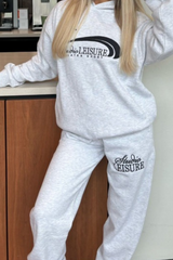 Studio Leisure cursive marl grey embroidered relaxed jogger