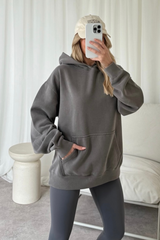 Kendra faded grey heavyweight hoodie and leggings set