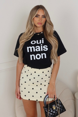 Oui mais non black printed heavyweight oversized t-shirt