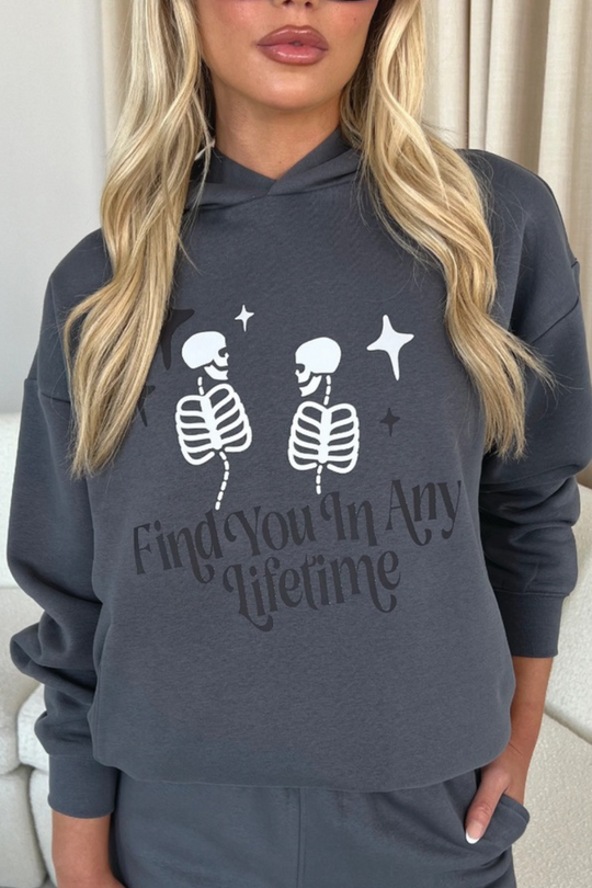 Any lifetime steel grey premium hoodie