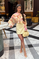 ESME LEMON SKIRT WITH HIDDEN SHORTS