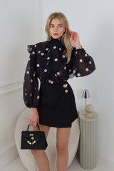 HARRIET BLACK POLKA DOT SHIRT