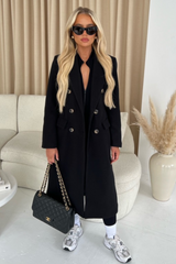 Tara Black Tailored Coat Coats & Jackets