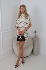 KYLIE CREAM POLKA DOT DRESS