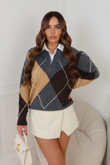 MILO YELLOW & BLACK WHITE COLLARED JUMPER
