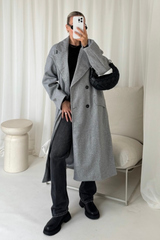 Casey grey longline tailored jacket