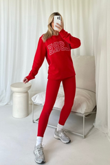 Studio LSRE red embroidered sweater