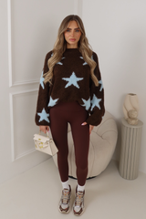 TESS BLUE STAR KNITTED JUMPER