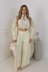 JORDAN LEMON STRAIGHT LEG TROUSERS