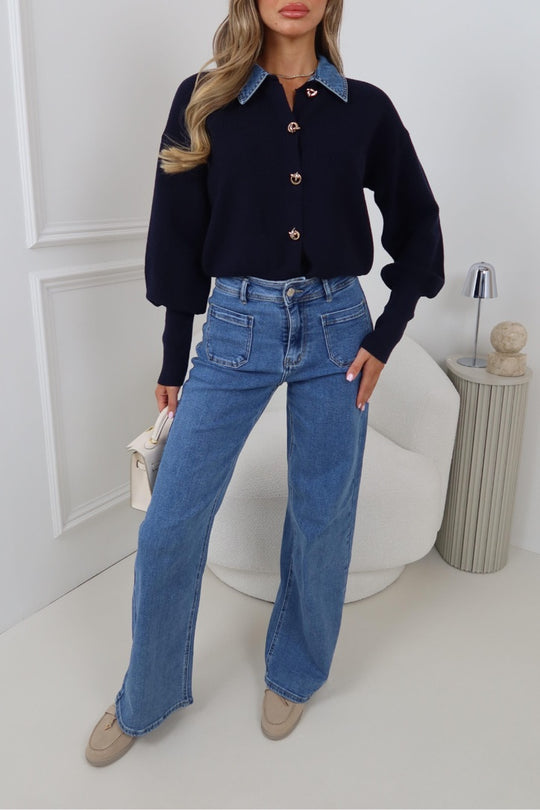 LOIS BLUE STRAIGHT  LEG FRONT POCKET JEANS