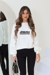 Athletics cream knit sweater