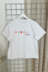 Marbella white printed heavyweight oversized t-shirt