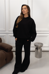 Glamify everyday essential black straight leg jogger