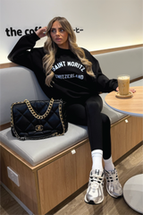 SAINT MORITZ SWITZ ESSENTIAL BLACK PRINTED SWEATER