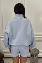 GLAMIFY EVERYDAY ESSENTIAL BABY BLUE 3/4 ZIP