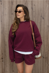 GLAMIFY EVERYDAY ESSENTIAL BURGUNDY SWEATSHIRT