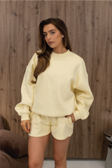 GLAMIFY EVERYDAY ESSENTIAL BUTTER YELLOW SWEATSHIRT