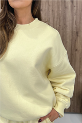 GLAMIFY EVERYDAY ESSENTIAL BUTTER YELLOW SWEATSHIRT
