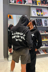 Vibes dont lie black premium hoodie
